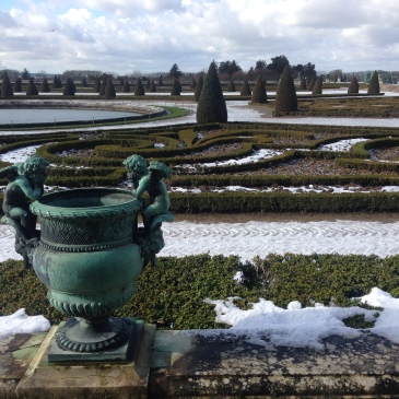 les jardins enneigés du Château de Versailles